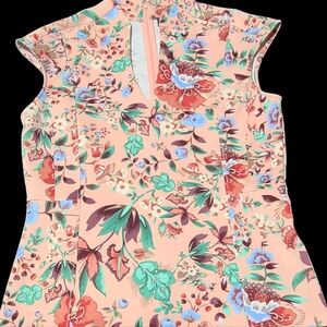 7th Avenue FLoral Sleeveless Blouse